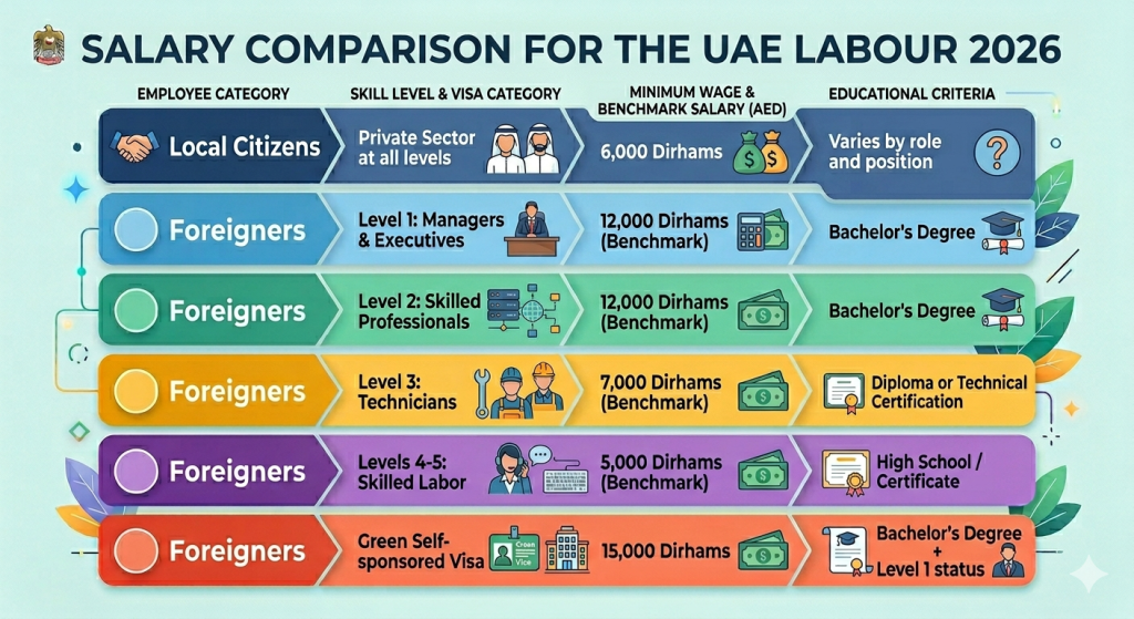 salary comparison uae labour
