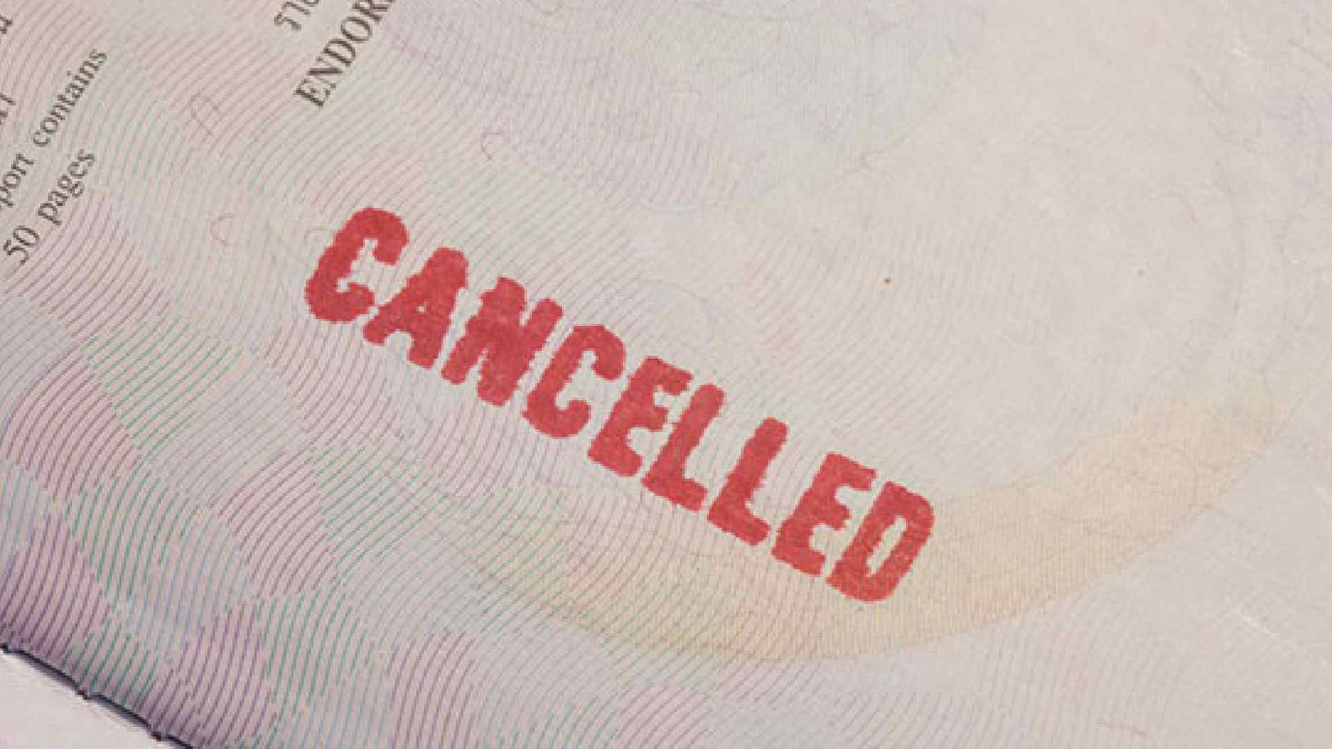 visa cancellation before stamping 