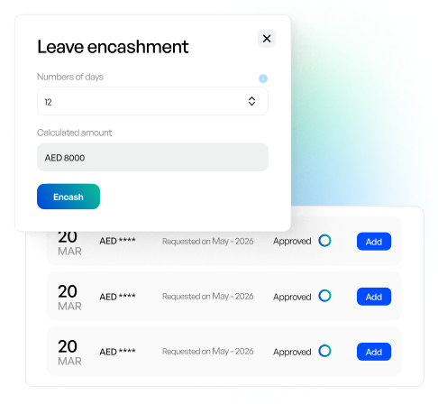 Connect HR Leave encashment UAE