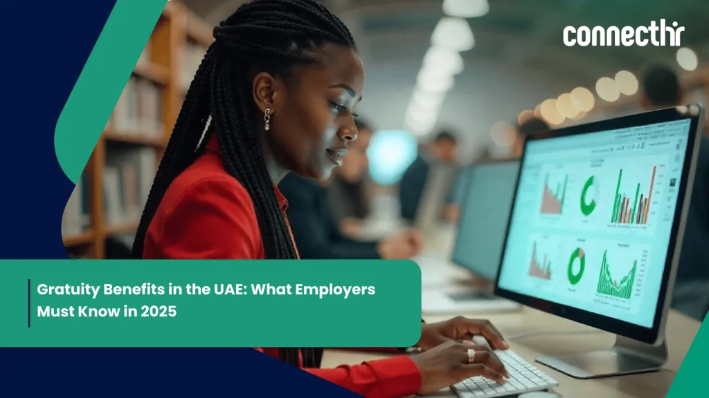 Gratuity Benefits|Mastering Gratuity Compliance|Navigating Gratuity Compliance in the UAE|Compare gratuity calculation methods in UAE contracts|Gratuity Calculation Process in 2025|Gratuity Eligibility Timeline for Employees|Ensuring Accurate Gratuity Calculations|Automating HR Processes with ConnectHR|UAE Gratuity Law Compliance Saves Business|ConnectHR's Impact on UAE HR